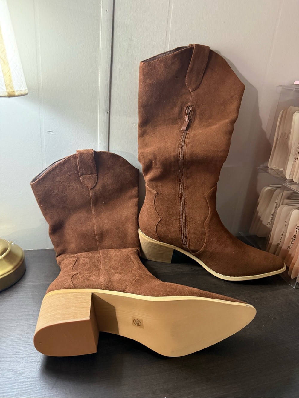 🇺🇸 SALE Women's Brown Suede Western Boots